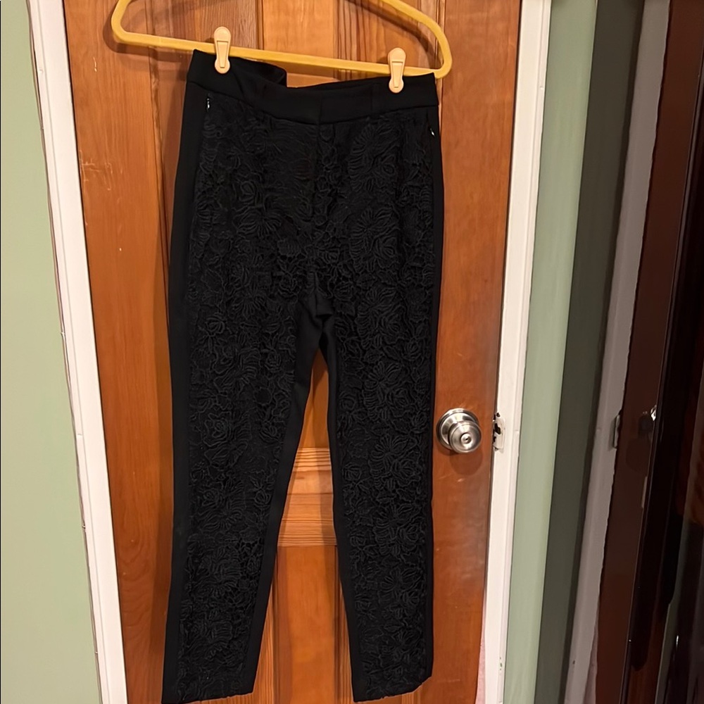 Elegant Black Floral Pants